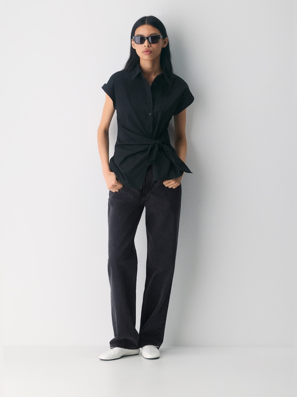 Aritzia Babaton Blueprint Poplin Shirt
